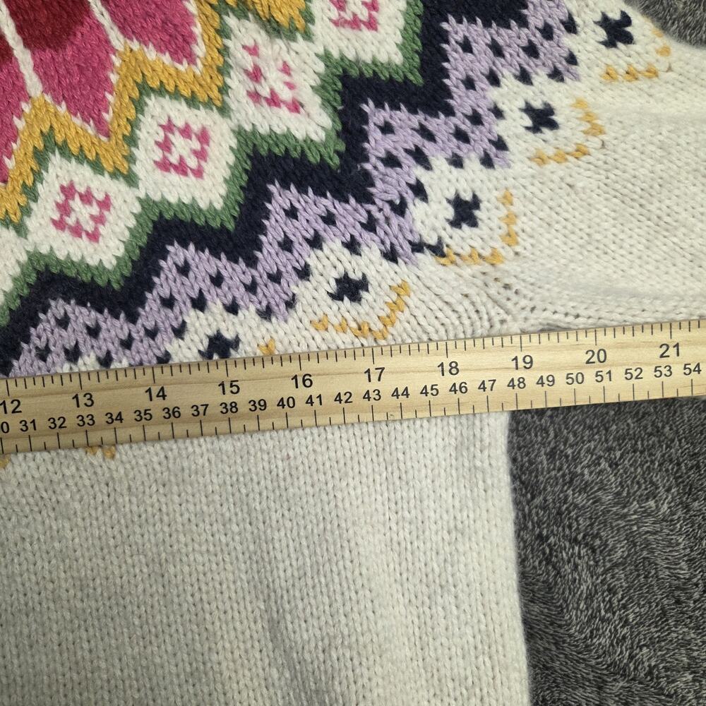 Marine Layer Coastal Grandma Patterned Sweater Wool Alpaca Blend Size Large - Picture 7 of 8